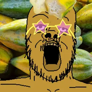 a24 slowburn soyjak, operation fruitjak, babaco, food, fruit, glasses, irl background, open mouth, star