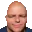 flartson, irl soyjaks, animated, bald, closed eyes, closed mouth, holding breath, real life