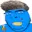 cobson, acne, animal, badge, beak, bird, blue skin, closed mouth, hair, smile