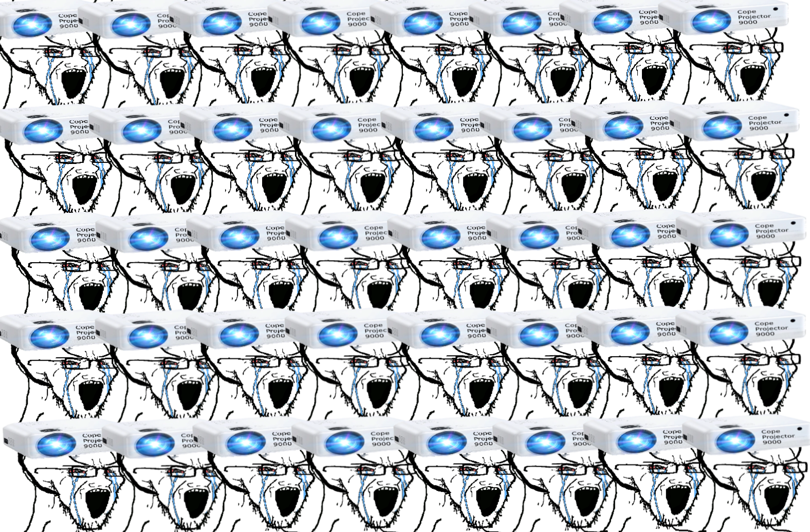 soyak, soyak 3/4, angry, bald, big eyebrows, bloodshot eyes, cope, cope projector 9000, coping, crying