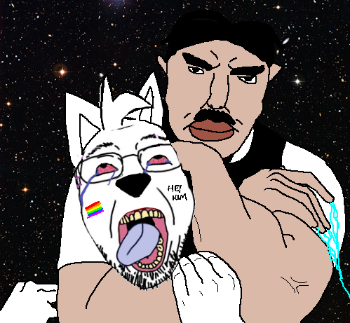 bernd, chudjak, the weak should fear the strong, 2soyjaks, choke hold, chud, clothes, electricity, flag, furry