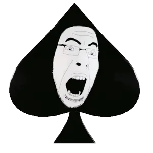 cobson, 3d, animated, glasses, open mouth, soyjak, spade, spin, stubble