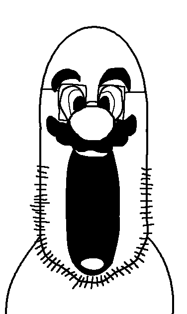mario, marv, bald, body, bushy eyebrows, eyebrows, glasses, mustache, nintendo, open mouth
