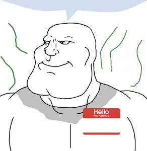 meximutt, mexiaryan, slopjak, a10 eyes, blue eyes, clothes, name tag, revjak, speech bubble, stink lines
