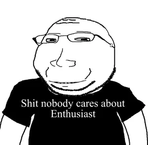 gapejak, massjak, wholesome soyjak, black shirt, clothes, glasses, shit nobody cares about, shitnobodycaresabout, smile, tshirt