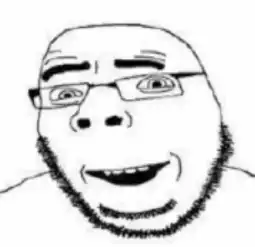 cobson, pleasedson, 1soyjak, bald, beard, eyebrows, gem, glasses, looking at you, monochrome