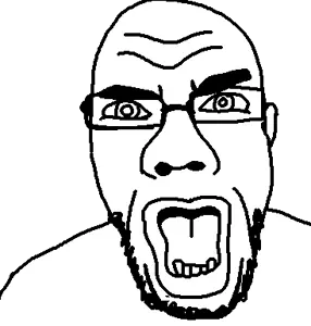 jynxzijak, angry, glasses, open mouth, request, soyjak, stubble, tagme just tagme because i say so ok, teeth, transparent background