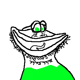 globox soyjak, glasses, lips, nose, open mouth, stubble, tongue, 9a0c, limeade