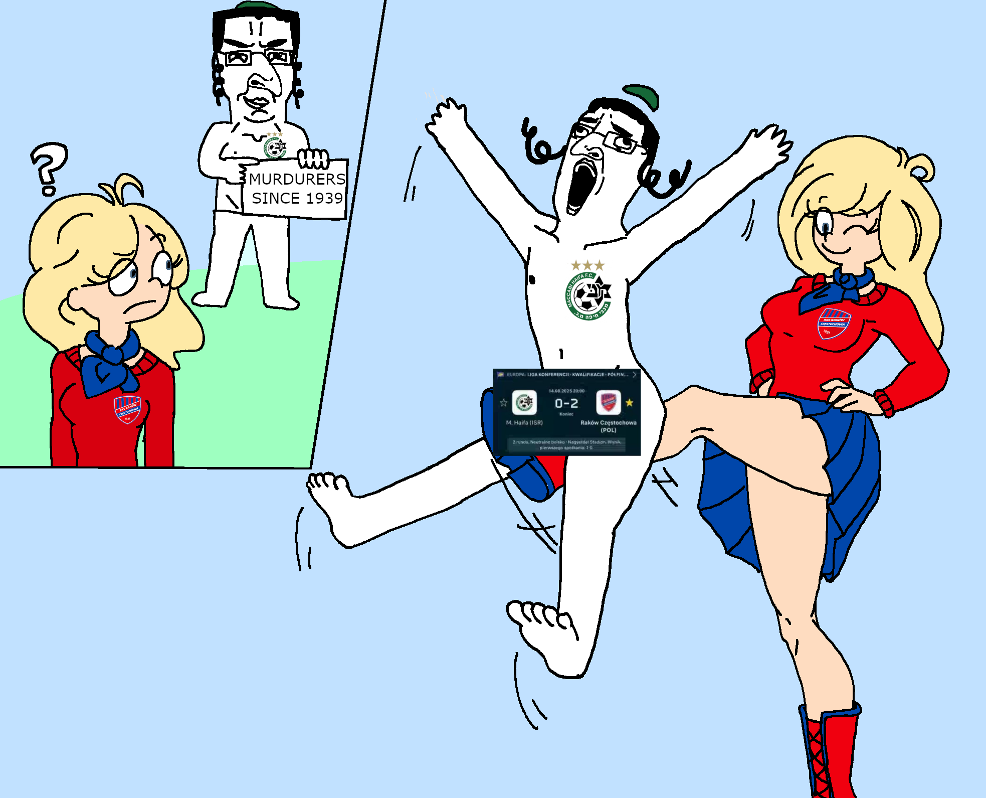 coco schoppenboer, chudjak, chuddy, yellcel, big nose, blonde hair, blue eyes, blue ribbon, blue skirt, cbt