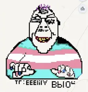 bernd, angry, pixel art, pixelated, tranny, trans, typing, wplace