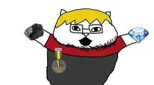 nate higgers, catjak, natejak, coal, gaping mouth, gem, glasses, holding object, ias, open mouth
