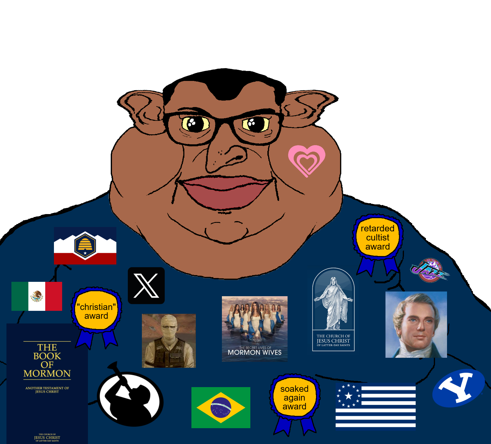 brandon, meximutt, branigger, meximutt front2, award, balding, black skin, book of mormon, brazil, brown skin