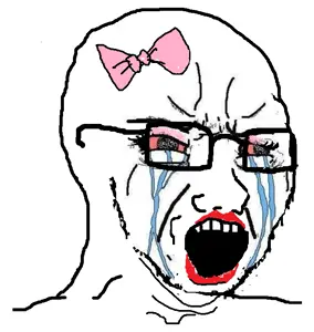 soyak, angry, bloodshot eyes, bow, chin, crying, glasses, lips, lipstick, makeup