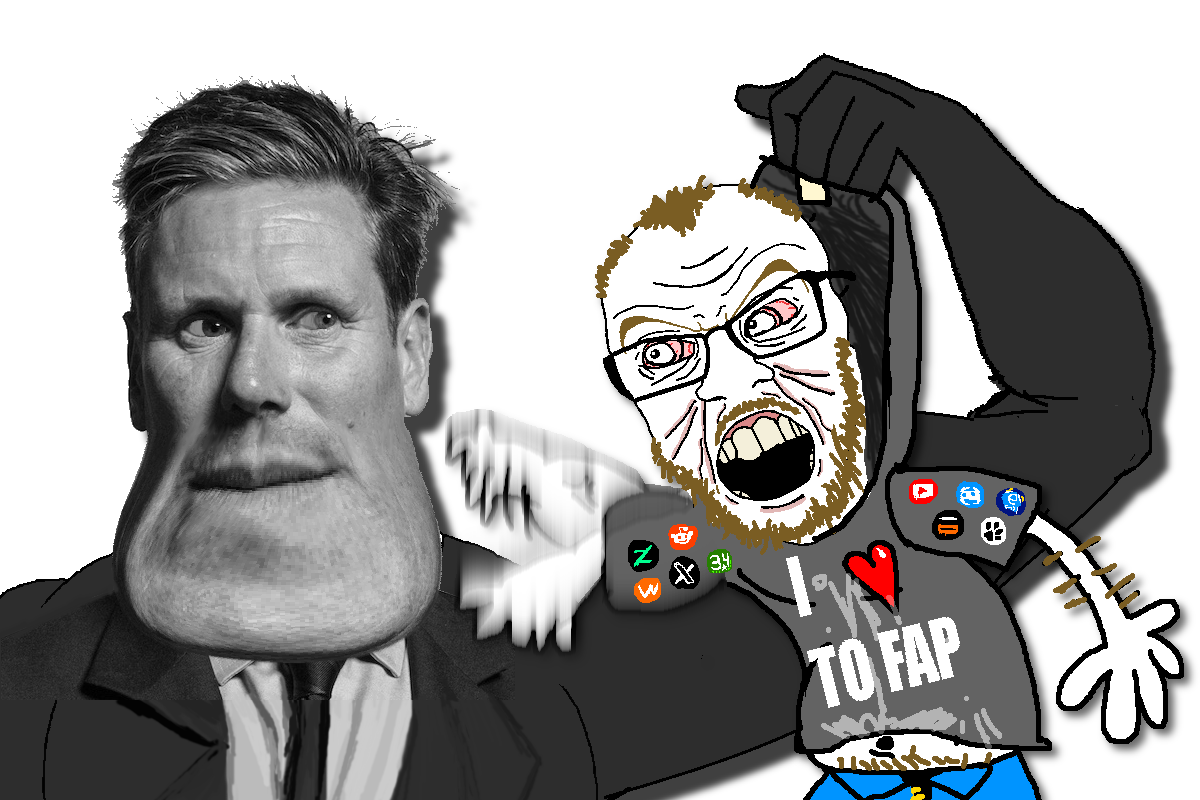 gigachad, feraljak, meximutt, mexiaryan, coomerjak, anti goon, anti gooner, badge, bait, buff