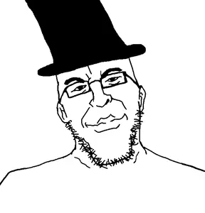 jeffrey epstein, epsteinjak, beard, clothes, glasses, hat, pursed lips, stubble, top hat, white background