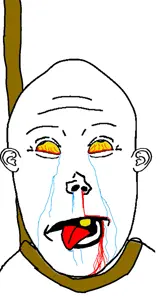 vlodson, bleed, bloodshot eyes, crying, hanging, kill vlodson, nosebleed, rope, tongue, vlodson will never be a gem