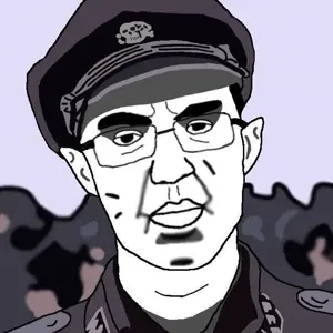 chudjak, art, cap, chud, closed mouth, clothes, ear, glasses, hat, military cap
