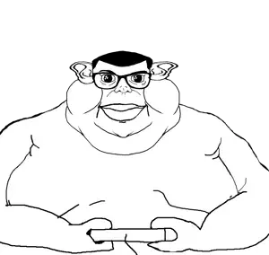 brandon, branigger, controller, ear, fat, front view, gaming, glasses, hair, holding object