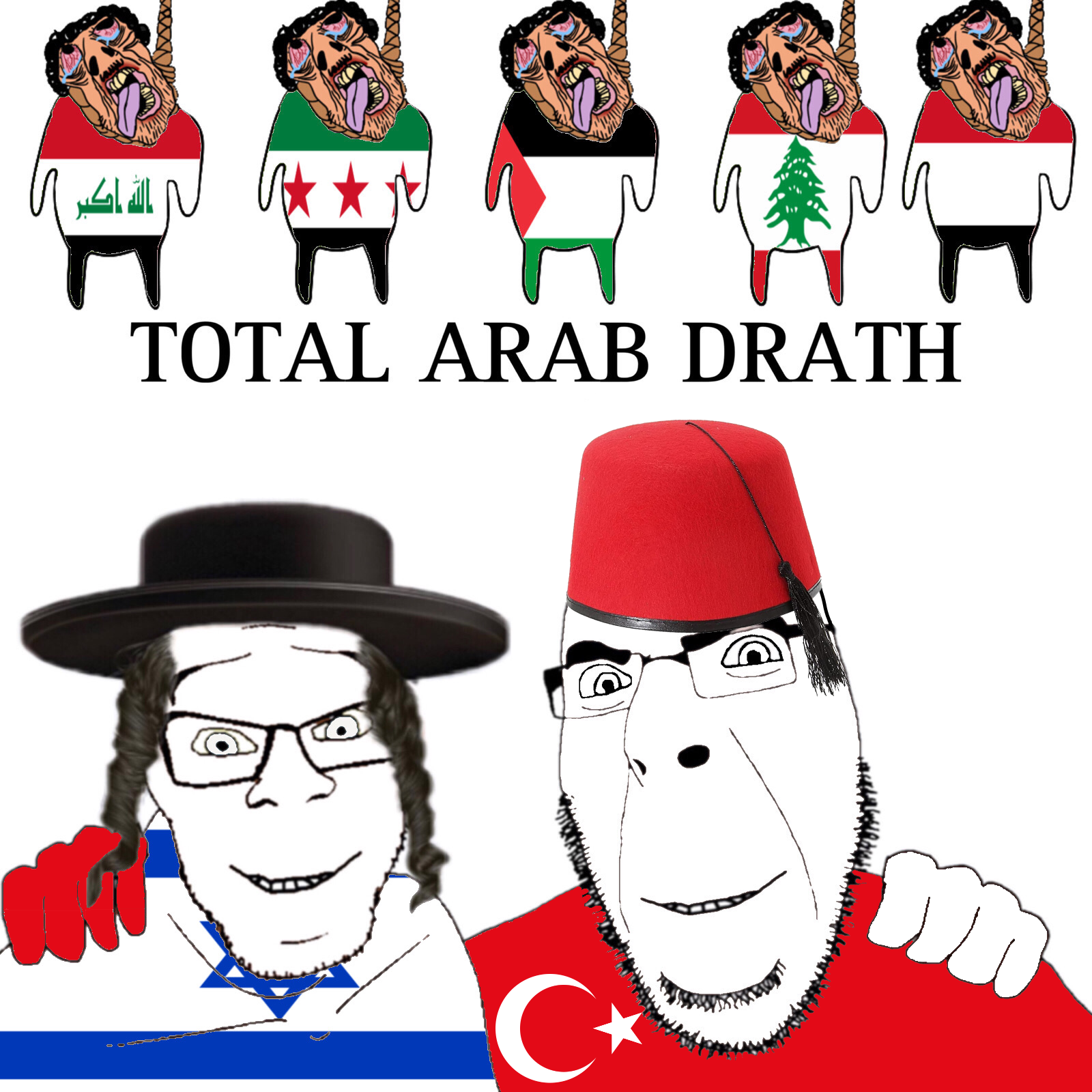 bernd, cobson, feraljak, brunetto, no more brother wars, allah, arabic text, beard, bloodshot eyes, clothes
