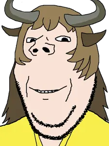 gapejak, admin, anime, female, hair, horns, nose, request, smile, stubble