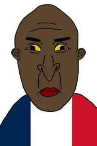 vlodson, vlodpedo, big nose, brown skin, country, flag, france, no beard, no glasses, nose