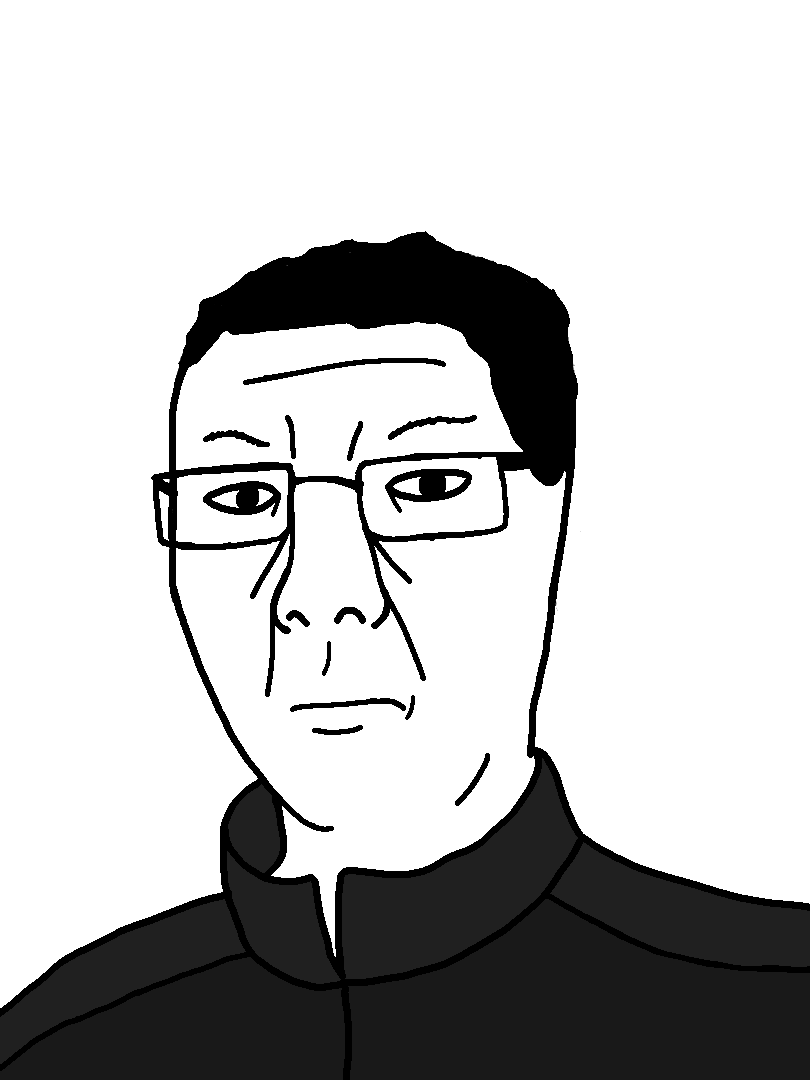 chudjak, kuzjak, chuzjak, chuddified soyjaks, fusionjaks, angry, chud, closed mouth, clothes, dark hair