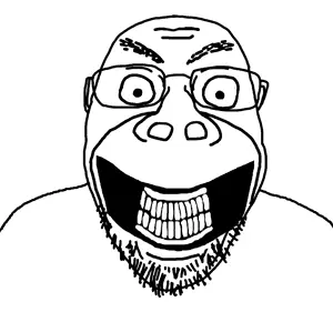 bernd, skibidi soyjaks, glasses, gums, happy, looking at you, open mouth, skibidi, smile, stretched mouth