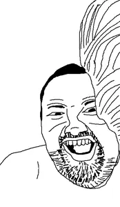 unknown, beard, eyes, hair, lips, nickjak, smile, soyjak, teeth