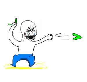 cryboy soyjak, soyak, bushy eyebrows, crying, jumping, pee, pee stain, stubble