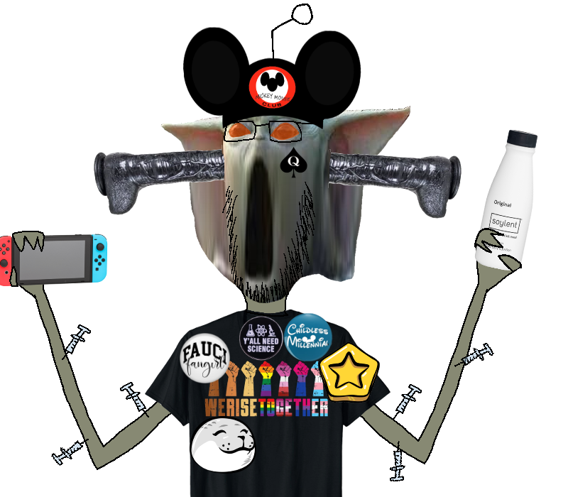 mickey mouse, unknown, baby yoda, bbc, black lives matter, black shirt, console, dildo, disney, dr. fauci