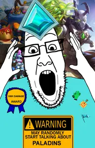 ppp, award, game, gape, glasses, hands, hands up, paladins