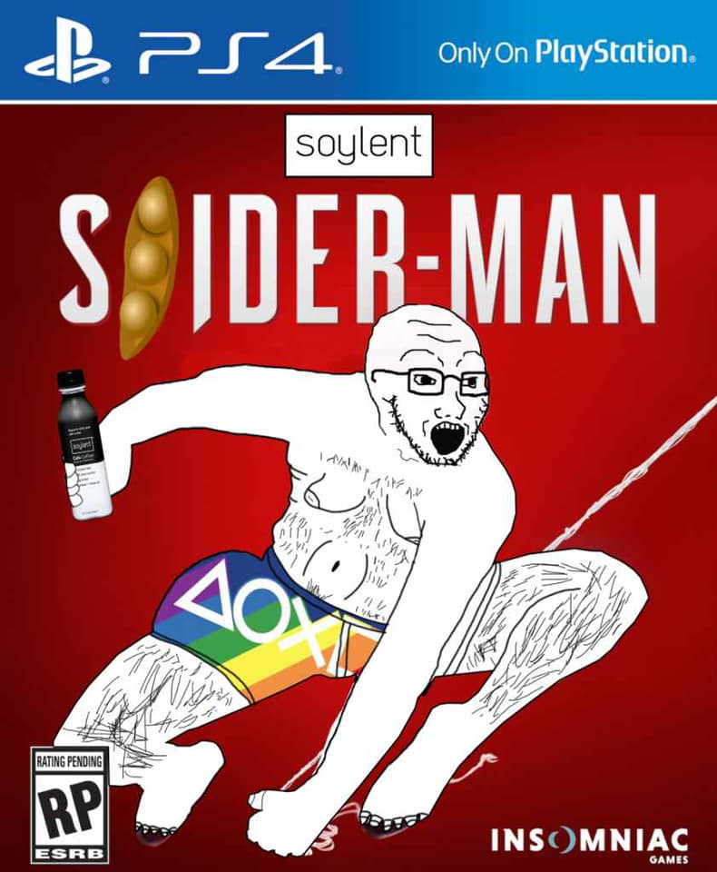 spider-man, soyak, arm, bottle, clothes, drink, full body, gay, glasses, hands