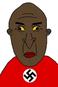 vlodson, vlodpedo, slopjak, bald, big nose, brown skin, nazi flag, nazi germany, nazism, nose