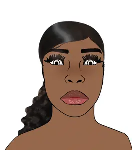 cobson, female cobson, femjak, beautiful, closed mouth, female, front view, happy, makeup, smile