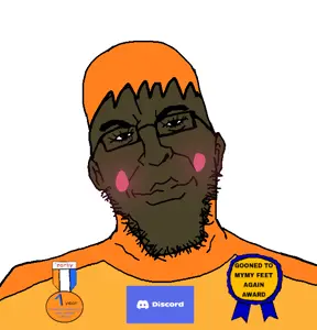 mymy schoppenboer, epsteinjak, award, badge, blush, dark skin, deflowered dutch dyke (transexual), discord, ear, glasses