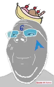 admin 6, gapejak, wholesome soyjak, admin, arch linux, banana, banana split ice cream, food, fruit, glasses