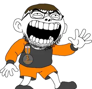 SoyBooru.com - 132073 - ai_but_not_completely_ai_doe aliased angry full_body glasses nuvariant open_mouth shorts stubble teeth transparent_background variant_mason (1).png