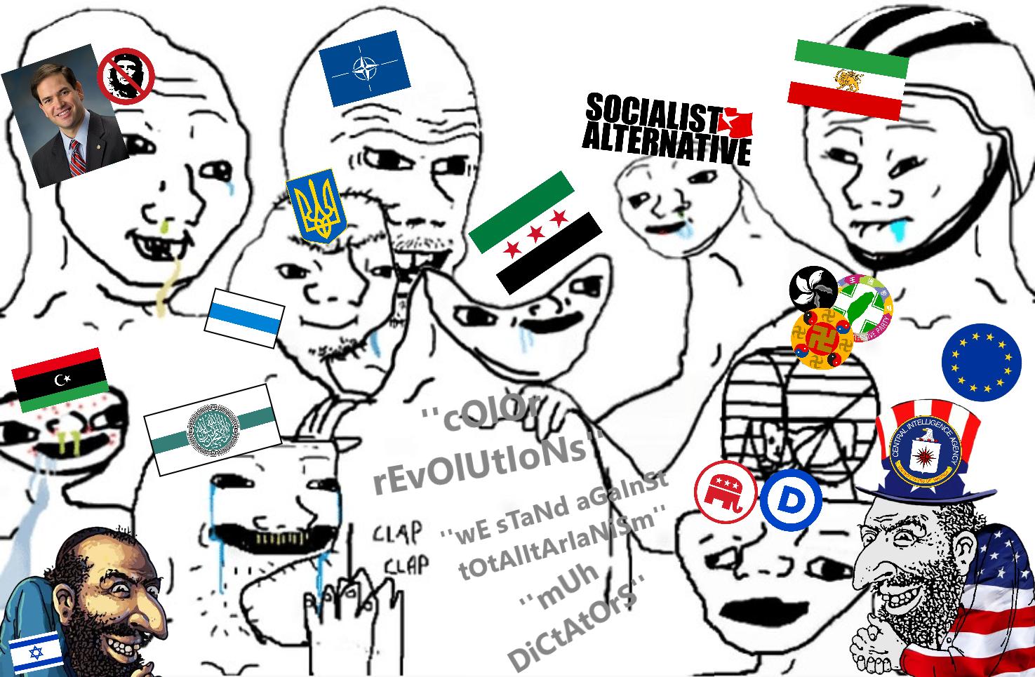 happy merchant, wojak, glowie, acne, anti communism, arm, beard, big nose, booger, brainlet