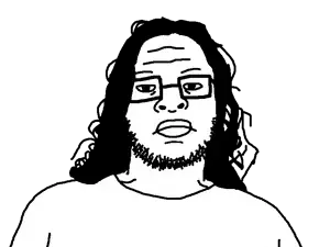 skajyosjak, clothes, glasses, hair, long hair, nigger lips, redraw, soyjak, stubble, uncolored skin