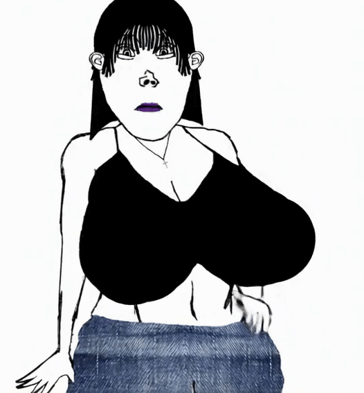 vlodson, vlodette, femjak, alternate, animated, big breasts, breasts, christian cross, cross, female