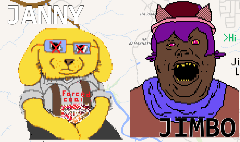 alicia, catjak (alternate), 2soyjaks, animal, arrow, art, brown skin, cat, cat ears, closed mouth