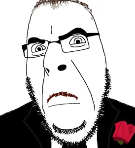 cobson, neutralcob, brown hair, closed mouth, clothes, flower, frown, glasses, godfather, hair