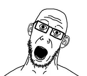 soyjohn, glasses, nuvariant, soyjak, stubble, uncolored skin