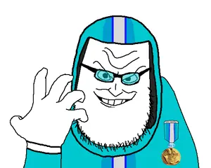 syndrome, syndromejak, award, awards, beard, black glasses, blue glasses, clothes, evil, eyeglasses
