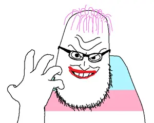 syndrome, syndromejak, beard, black glasses, evil, eyeglasses, gay, glasses, lips, purple hair
