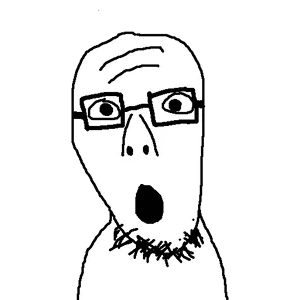 chiphead, bald, body, glasses, stubble, transparent background