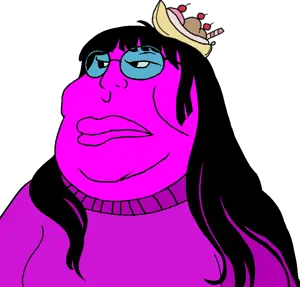femquote, meximutt, female meximutt, mariana, femjak, banana, banana split ice cream, chin, double chin, fat