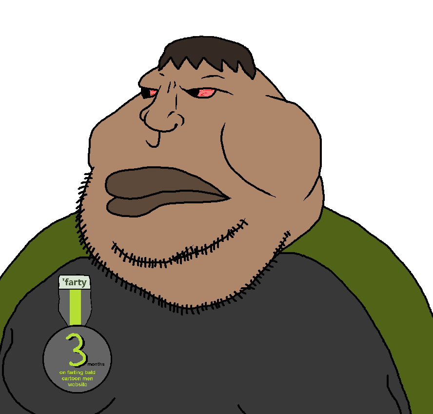 meximutt, natejak, slopjak, award, badge, bloodshot eyes, brap, brapjak farty, brown hair, brown lips
