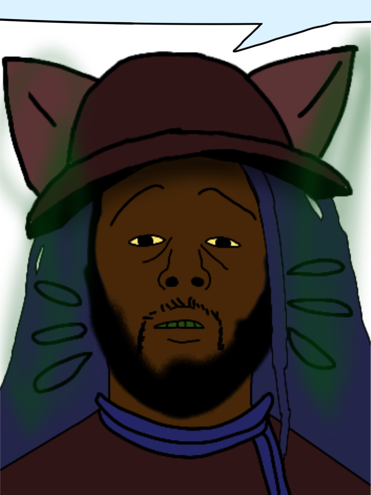 niko (oneshot), unknown, beard, black skin, cat ears, clothes, decarlos brown jr, dreadlocks, ear, ears