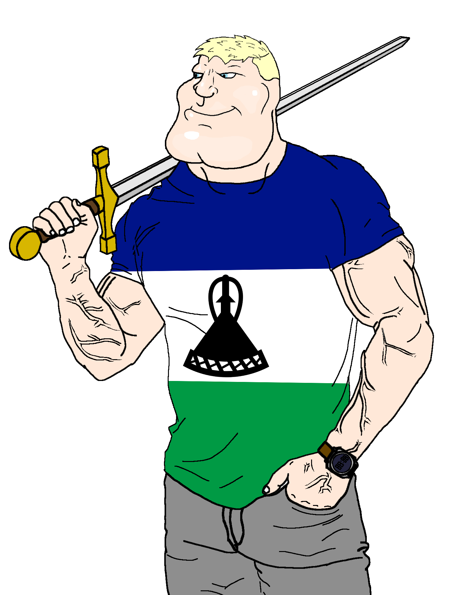 meximutt, mexiaryan, aryan, a10 eyes, arm, blonde hair, blue eyes, buff, clothes, country